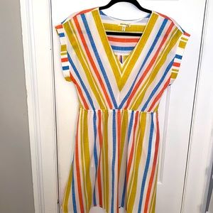 Bright Multi Colored Striped Dress size XL